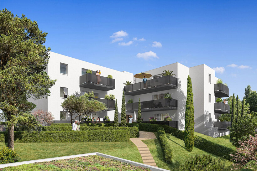 Programme GLENN MILLER à Montpellier, façades réalisées par LYS FACADE pour Les Nouveaux Constructeurs